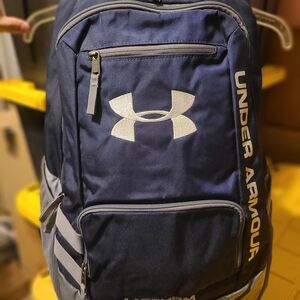 Under Armour Dark Blue Backpack with Gray Accents